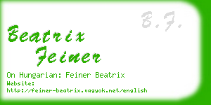 beatrix feiner business card